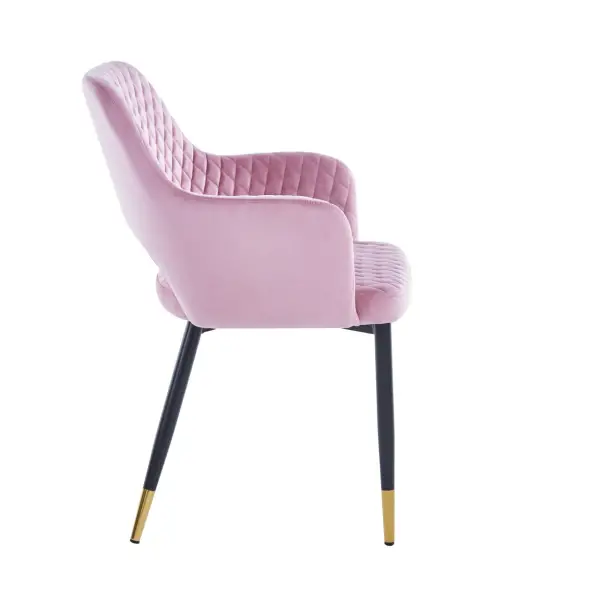 Krzesło tapicerowane róż K3-FX bok